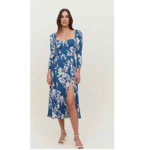 Reformation Mara Dress in color Cyanotype